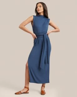 UBASE INTERNATIONAL, INC. Eden Sleeveless Tie-Front Dress