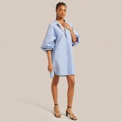 Fashion Apparels Emma Open-Back Stripe Dress