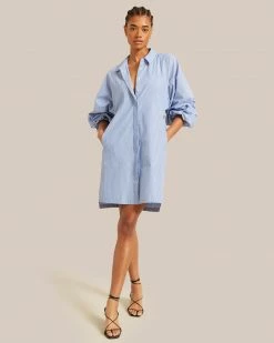 Fashion Apparels Emma Open-Back Stripe Dress