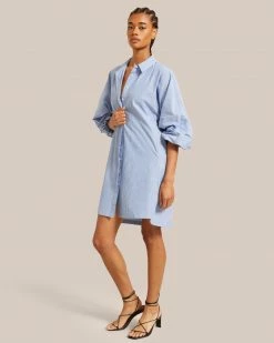 Fashion Apparels Emma Open-Back Stripe Dress