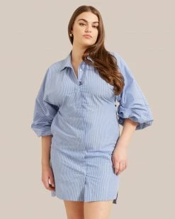 Fashion Apparels Emma Open-Back Stripe Dress