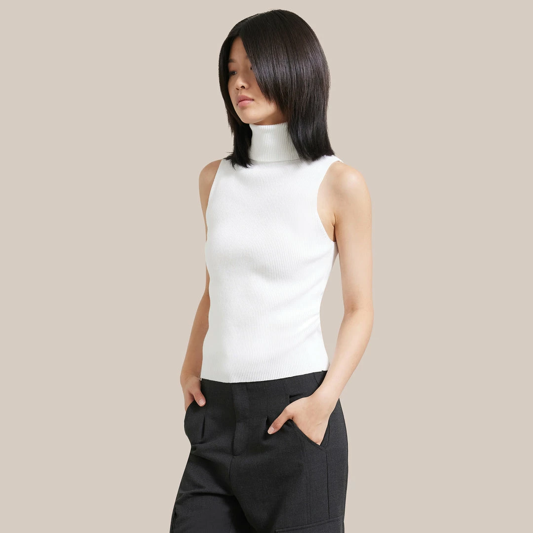All Row Enzie Turtle Neck Sweater Tank Work