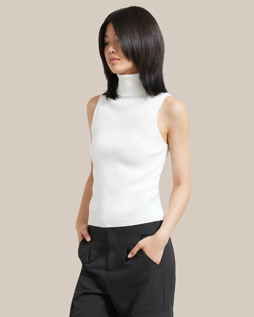 All Row Enzie Turtle Neck Sweater Tank Work