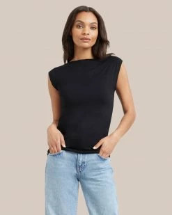 UBASE INTERNATIONAL, INC. Lounge Esme Sleeveless Slit-Neck Tank