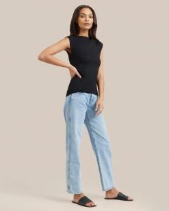 UBASE INTERNATIONAL, INC. Lounge Esme Sleeveless Slit-Neck Tank