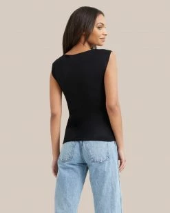 UBASE INTERNATIONAL, INC. Lounge Esme Sleeveless Slit-Neck Tank