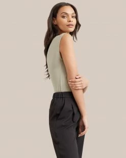 UBASE INTERNATIONAL, INC. Lounge Esme Sleeveless Slit-Neck Tank