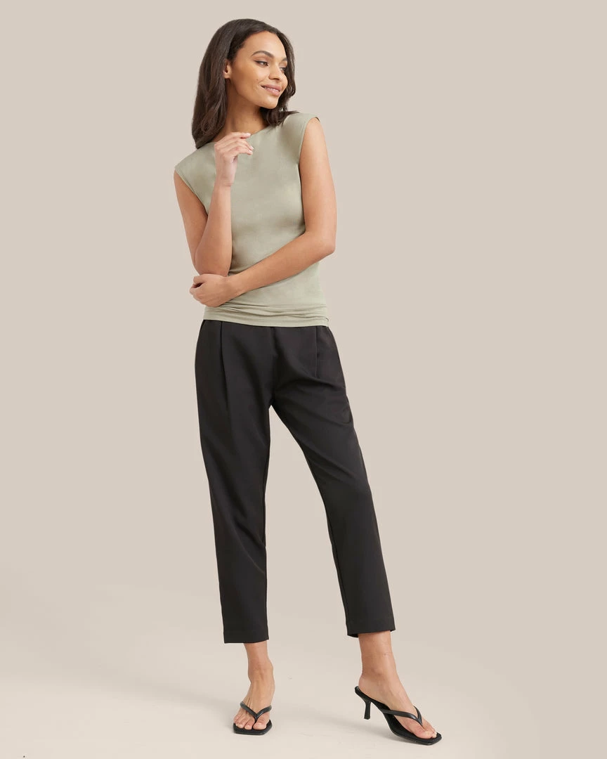 UBASE INTERNATIONAL, INC. Lounge Esme Sleeveless Slit-Neck Tank