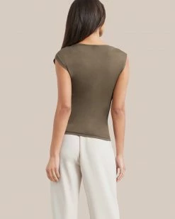 UBASE INTERNATIONAL, INC. Esme Sleeveless Slit-Neck Tank Lounge