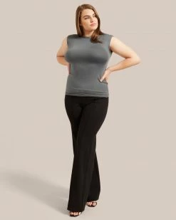 UBASE INTERNATIONAL, INC. Esme Sleeveless Slit-Neck Tank