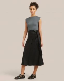 UBASE INTERNATIONAL, INC. Esme Sleeveless Slit-Neck Tank