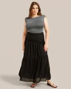 UBASE INTERNATIONAL, INC. Esme Sleeveless Slit-Neck Tank