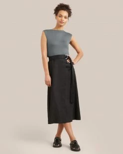 UBASE INTERNATIONAL, INC. Esme Sleeveless Slit-Neck Tank