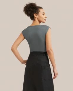 UBASE INTERNATIONAL, INC. Esme Sleeveless Slit-Neck Tank