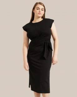 UBASE INTERNATIONAL, INC. Clothing Fei Organic Cotton Tie-Front Midi Dress