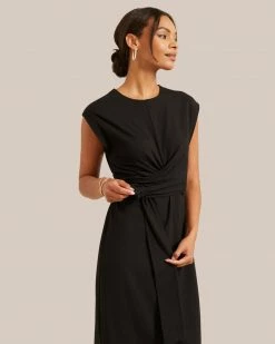 UBASE INTERNATIONAL, INC. Clothing Fei Organic Cotton Tie-Front Midi Dress