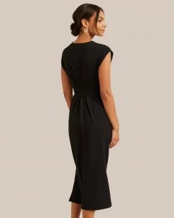 UBASE INTERNATIONAL, INC. Clothing Fei Organic Cotton Tie-Front Midi Dress