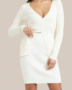 Sky Ocean Development Limited Fern Rib Knit Mini Skirt Vacation