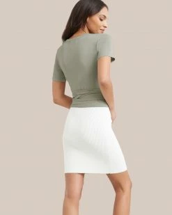 Sky Ocean Development Limited Fern Rib Knit Mini Skirt Vacation