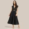Hua Jia Celebrate Galena Tiered Ruched Midi Skirt