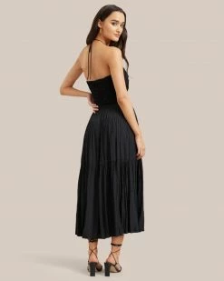 Hua Jia Celebrate Galena Tiered Ruched Midi Skirt