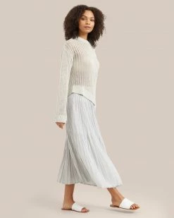 Hua Jia Celebrate Galena Tiered Ruched Midi Skirt