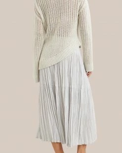 Hua Jia Celebrate Galena Tiered Ruched Midi Skirt