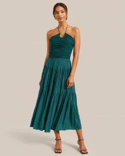 Hua Jia Galena Tiered Ruched Midi Skirt