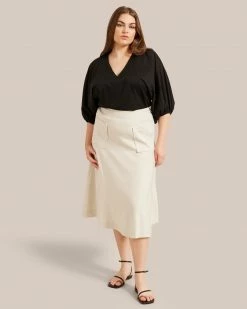 Hua Jia Clothing Giselle Fluted Midi Skirt