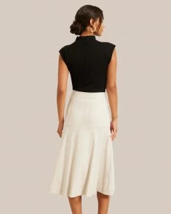 Hua Jia Clothing Giselle Fluted Midi Skirt