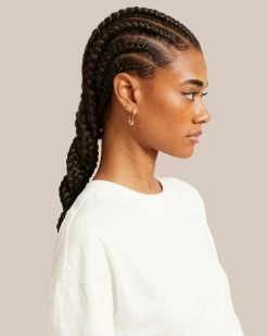 SOKO Accessories Gold Oval Hoop Earrings