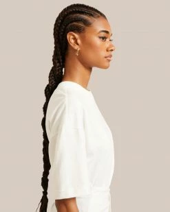 SOKO Accessories Gold Oval Hoop Earrings