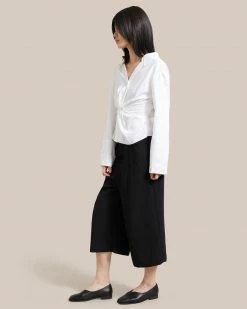Fashion Apparels Hanya Twist-Front Collared Shirt
