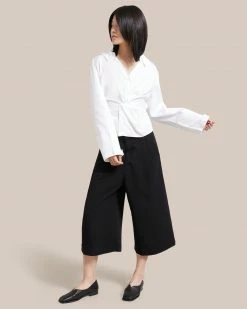 Fashion Apparels Hanya Twist-Front Collared Shirt