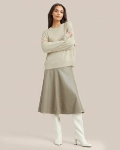 Hua Jia Clothing Harley A-Line Vegan Leather Skirt