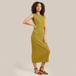 Sky Ocean Development Limited Clothing Harrah Ribbed Column Dress
