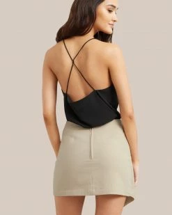 Crescent Clothing Iram Asymmetrical Cotton Wrap Skirt