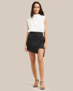 Crescent Clothing Iram Asymmetrical Cotton Wrap Skirt