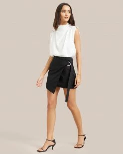 Crescent Clothing Iram Asymmetrical Cotton Wrap Skirt