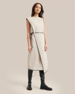 Hua Jia Janis Cinched Waist Wrap Dress