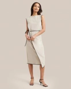 Hua Jia Janis Cinched Waist Wrap Dress