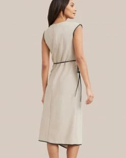 Hua Jia Janis Cinched Waist Wrap Dress