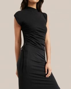 Hua Shang Group (H.K.) Ltd Lounge Jocelyn Asymmetrical Ruched Side Sleeveless Tee
