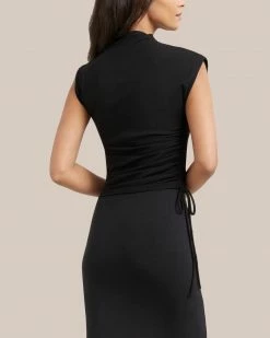 Hua Shang Group (H.K.) Ltd Lounge Jocelyn Asymmetrical Ruched Side Sleeveless Tee