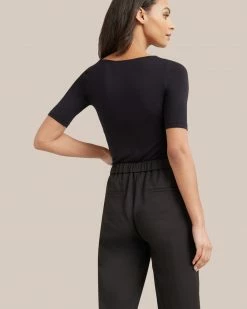 UBASE INTERNATIONAL, INC. Jordy Square-Neck Short-Sleeve Tee