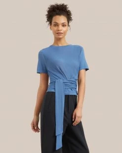 Brilliant Wise Corporation Limited Work Jude Cropped Wrap Blouse