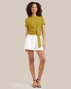 Brilliant Wise Corporation Limited Clothing Jude Cropped Wrap Blouse