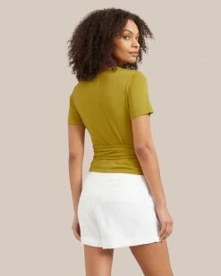 Brilliant Wise Corporation Limited Clothing Jude Cropped Wrap Blouse