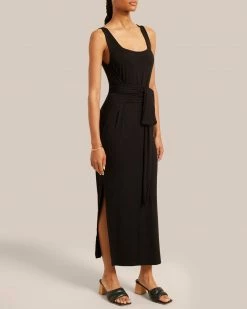 UBASE INTERNATIONAL, INC. Kelis Tie-Waist Maxi Dress Work