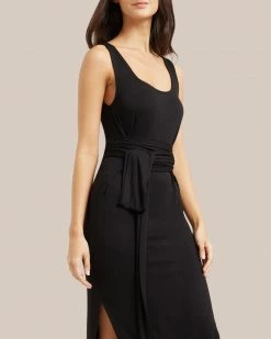 UBASE INTERNATIONAL, INC. Kelis Tie-Waist Maxi Dress Work